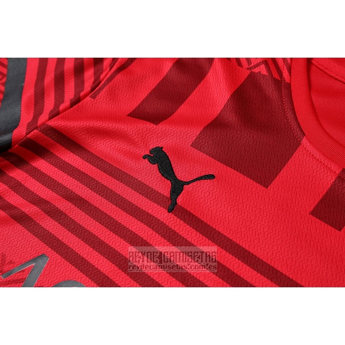Chandal del AC Milan Manga Corta 2022-2023 Rojo - Pantalon Corto